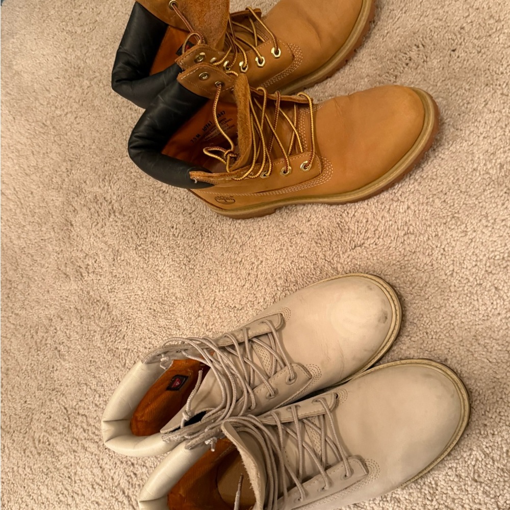 Timberland womens Brown and Cream Boots